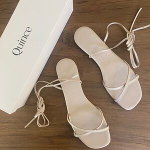 Quince Beige Strappy Sandals